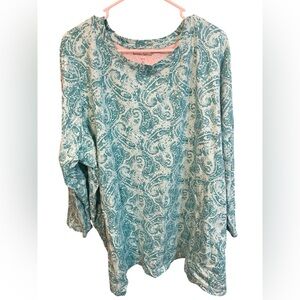 Woman Within Paisley Print Top - Size 3x